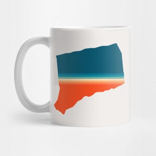 Connecticut State Retro Map Mug